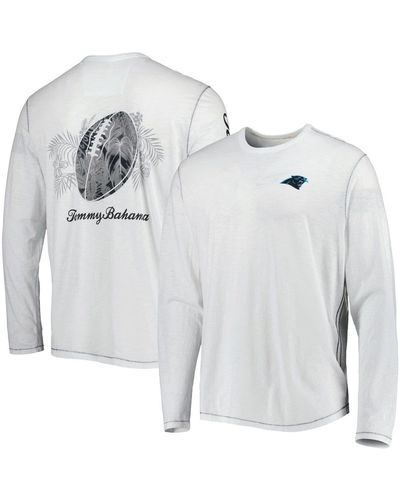 Tommy Bahama Carolina Panthers Laces Out Billboard Long Sleeve T-shirt At Nordstrom - Gray
