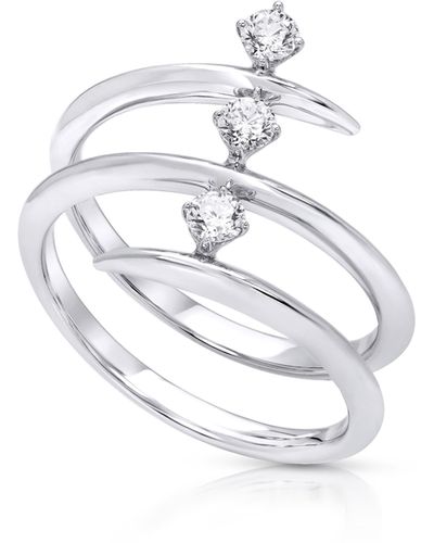 Hueb Diamond Wrap Ring - White