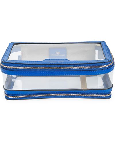 Anya Hindmarch In-flight Clear Travel Case - Blue