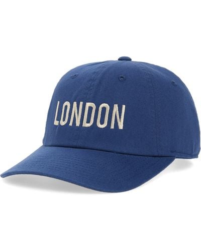 American Needle Slouch London Embroidered Baseball Cap - Blue