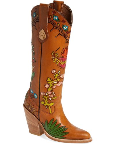 Brother Vellies Eve Doodle Western Boot - Brown