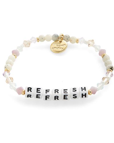Little Words Project Refresh Beaded Stretch Bracelet - White