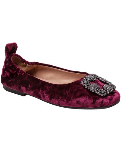 Linea Paolo Minax Embellished Ballet Flat - Red