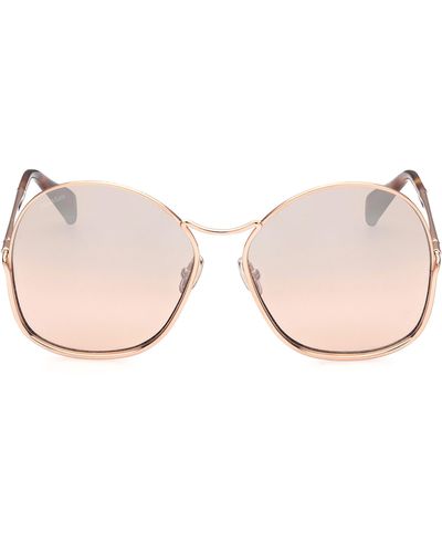 Max Mara 60mm Geometric Sunglasses - Pink