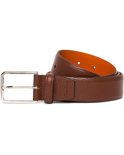 Santoni Leather Belt - Brown