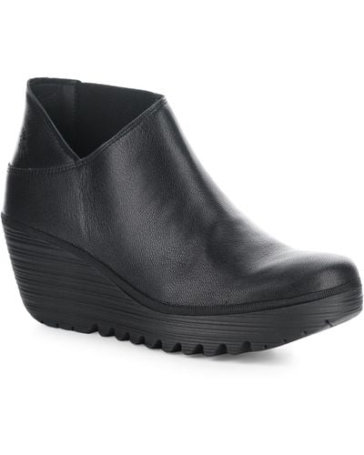Fly London Yego Wedge Bootie - Black