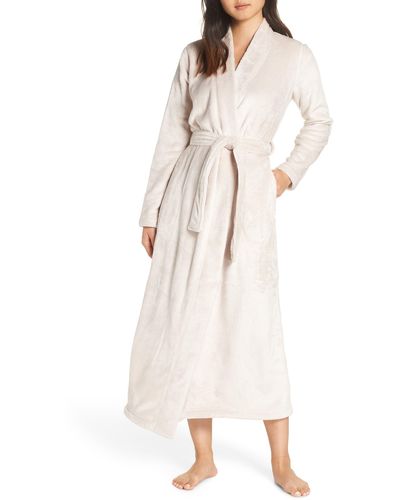 UGG Marlow Double-face Fleece Robe In Moonbeam At Nordstrom Rack - Multicolor