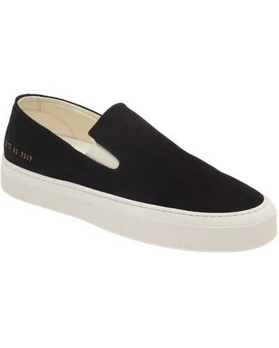 Common Projects Suede Slip-on Sneaker - Black