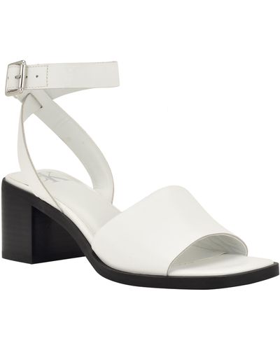 Calvin Klein Jerody Ankle Strap Sandal - White