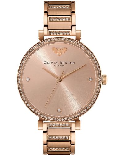 Olivia Burton Belgrave Crystal Bracelet Watch - Natural