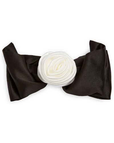 Tasha Rose Bow Barrette - Black