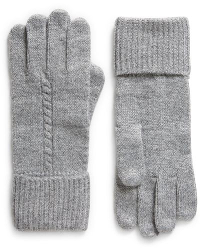 Treasure & Bond Cable Knit Gloves - Gray
