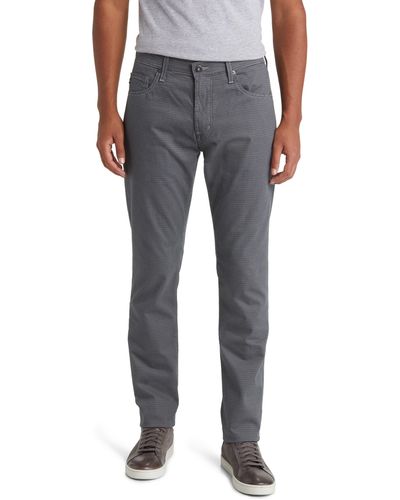 AG Jeans Tellis Grid Slim Fit Pants - Gray