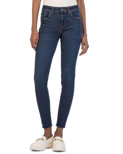 Kut From The Kloth Donna High Waist Ankle Skinny Jeans - Blue