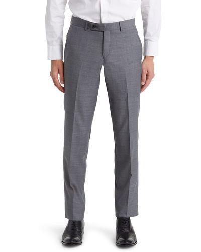 Ted Baker Jerome Soft Constructed Wool Tapered Dress Pants - Blue