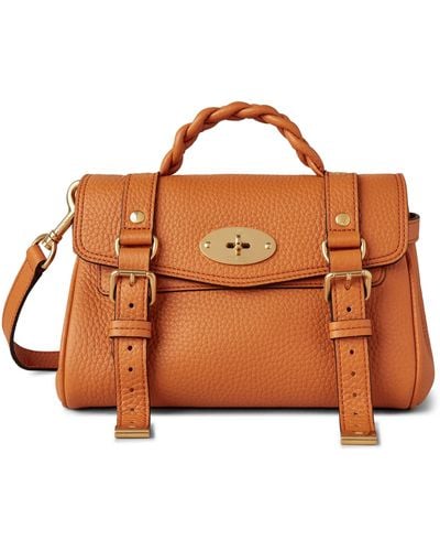 Mulberry Mini Alexa Grained Leather Satchel - Brown