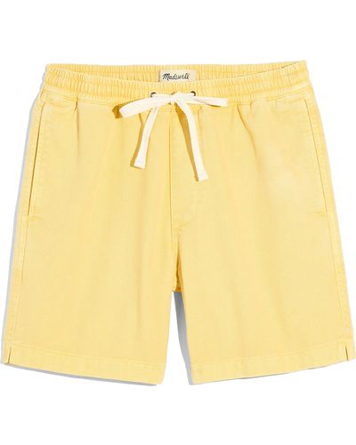 Madewell Cotton Everywhere Shorts - Yellow