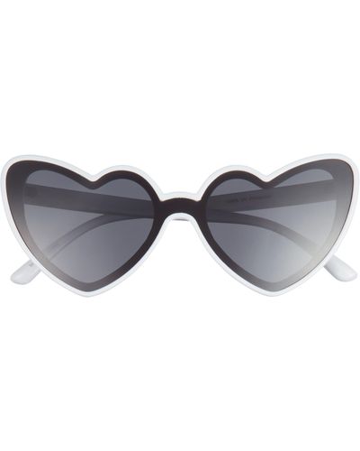 BP. 61mm Heart Sunglasses - White