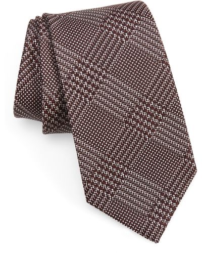 Tom Ford Geometric Grid Silk Tie - Multicolor