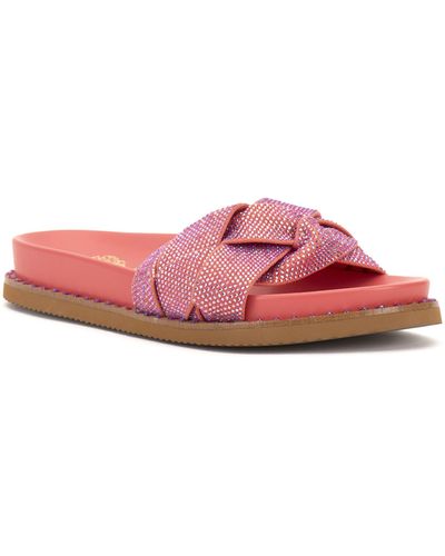 Vince Camuto Kevin Braid Embellished Slide Sandal - Pink