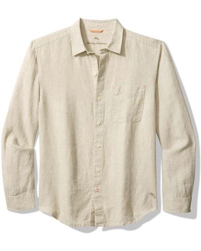 Tommy Bahama Sea Glass Breezer Classic Fit Button-up Linen Shirt - Natural