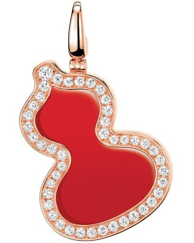 Qeelin Petite Wulu Red Agate & Diamond Pendant Charm
