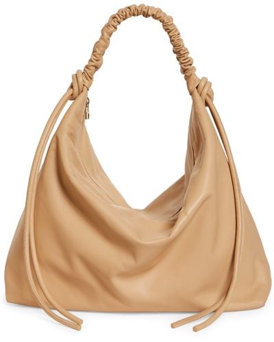 Proenza Schouler Large Drawstring Leather Hobo - Natural