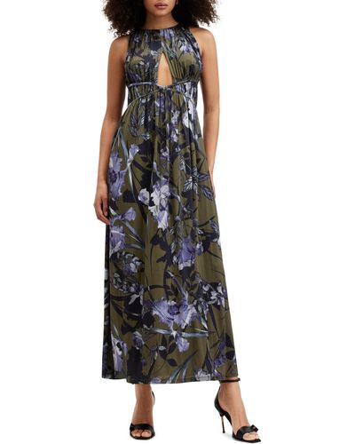 AllSaints Kaya Batu Floral Print Sleeveless Dress - Black