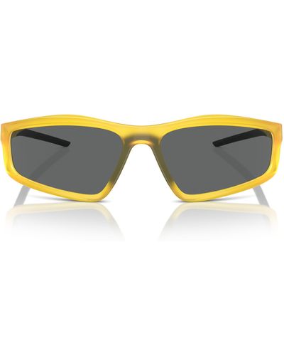 Scuderia Ferrari 64mm Oversize Irregular Sunglasses - Yellow
