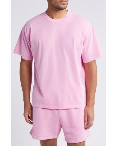 Elwood Core Oversize Organic Cotton Jersey T-shirt - Pink