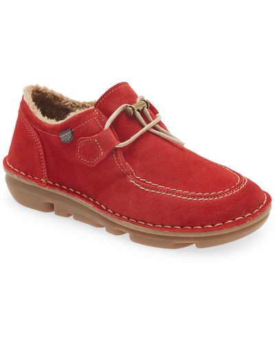 On Foot Zen Water Resistant Faux Fur Sneaker - Red