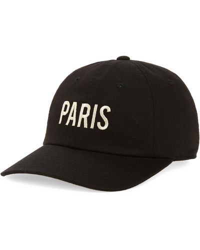 American Needle Paris Cotton Baseball Cap - Black
