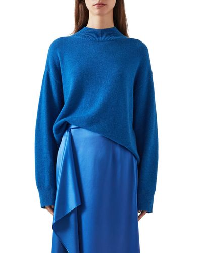 LK Bennett Zoe Mock Neck Sweater - Blue