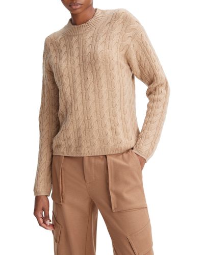 Vince Cable Wool & Cashmere Blend Crewneck Sweater - Natural