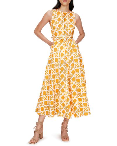 Diane von Furstenberg Elliot Midi Dress - Yellow