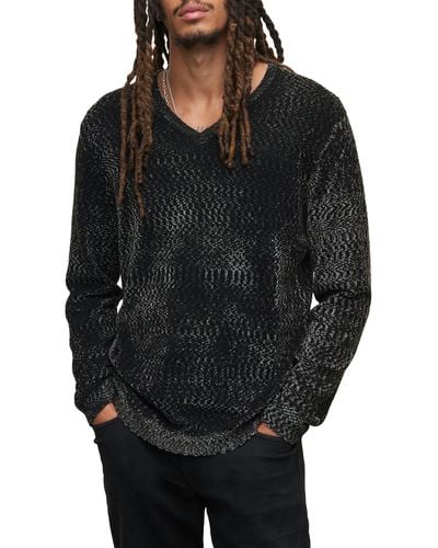 John Varvatos Merino Wool Blend Sweater - Black