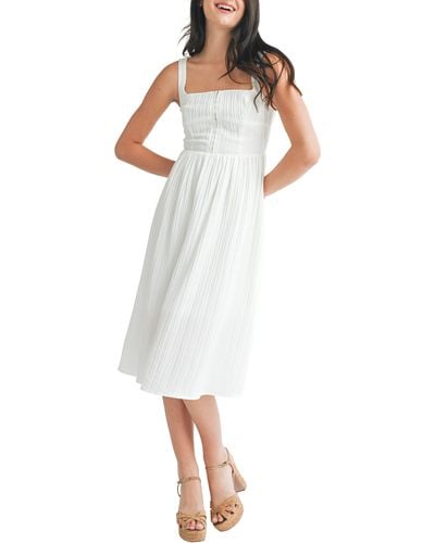 All In Favor Bustier Midi Dress In At Nordstrom, Size Medium - White