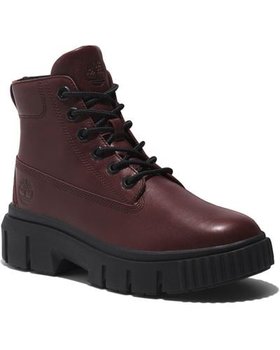 Timberland Greyfield Waterproof Leather Boot - Purple