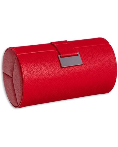 Bey-berk Leather Sunglass Storage Case - Red