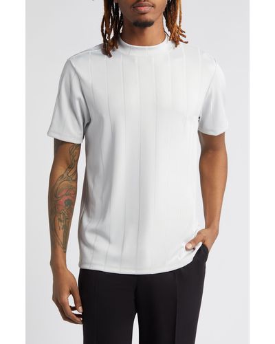 Open Edit Texture Stripe T-shirt - White