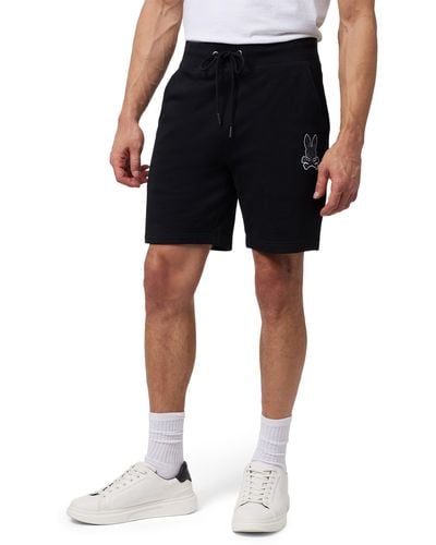 Psycho Bunny Lenox Embroidered Sweat Shorts - Black