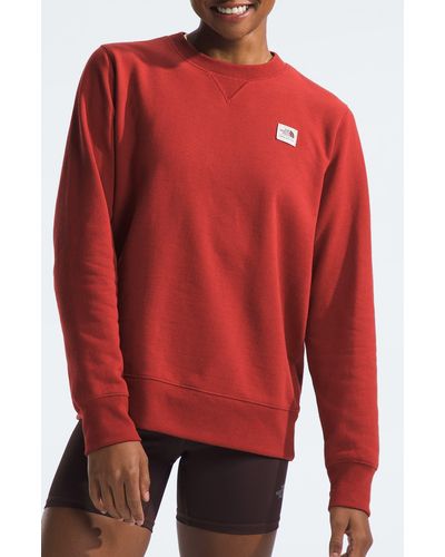 The North Face Heritage Patch Crewneck Sweatshirt - Red