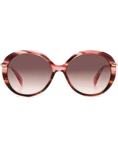 Rag & Bone 56mm Gradient Round Sunglasses - Pink