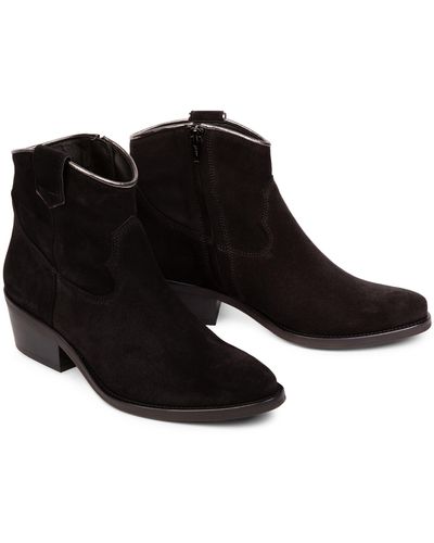 Penelope Chilvers Cassidy Suede Cowboy Boot - Black