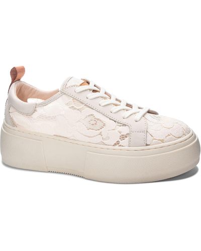 42 GOLD Glee Lace Platform Sneaker - White