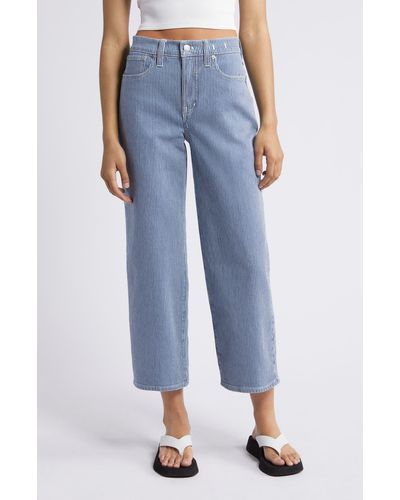 Madewell The Perfect Vintage Wide Leg Crop Jeans - Blue
