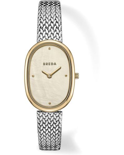 Breda Jane Tethered Mesh Strap Watch - Metallic