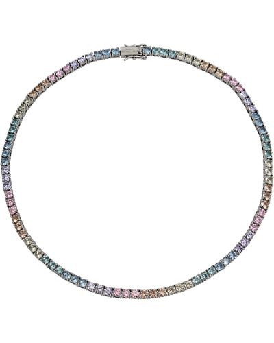 Kurt Geiger Pastel Cubic Zirconia Tennis Necklace - White