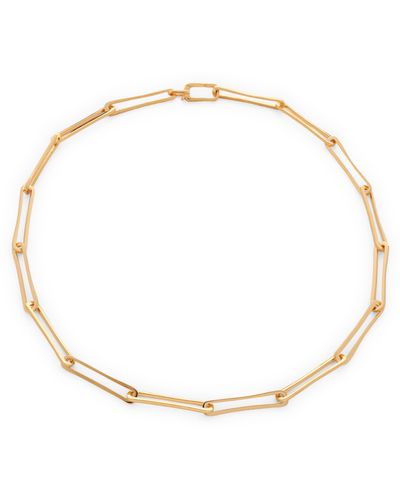 Monica Vinader Alta Long Link Necklace - White