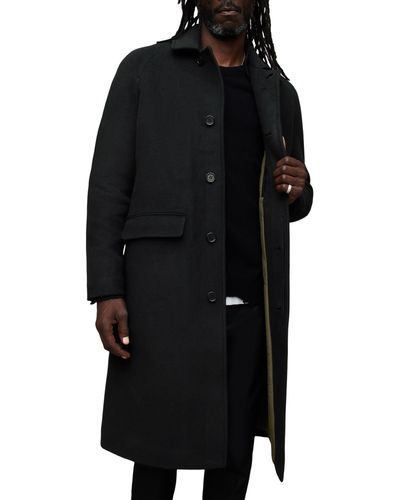 AllSaints Somnus Longline Coat - Black